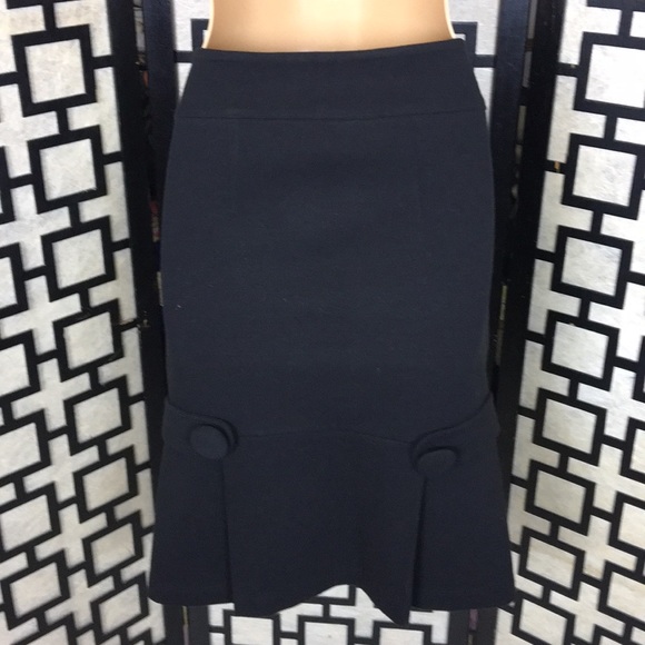Arden B. Black large button accented skirt - Picture 3 of 5
